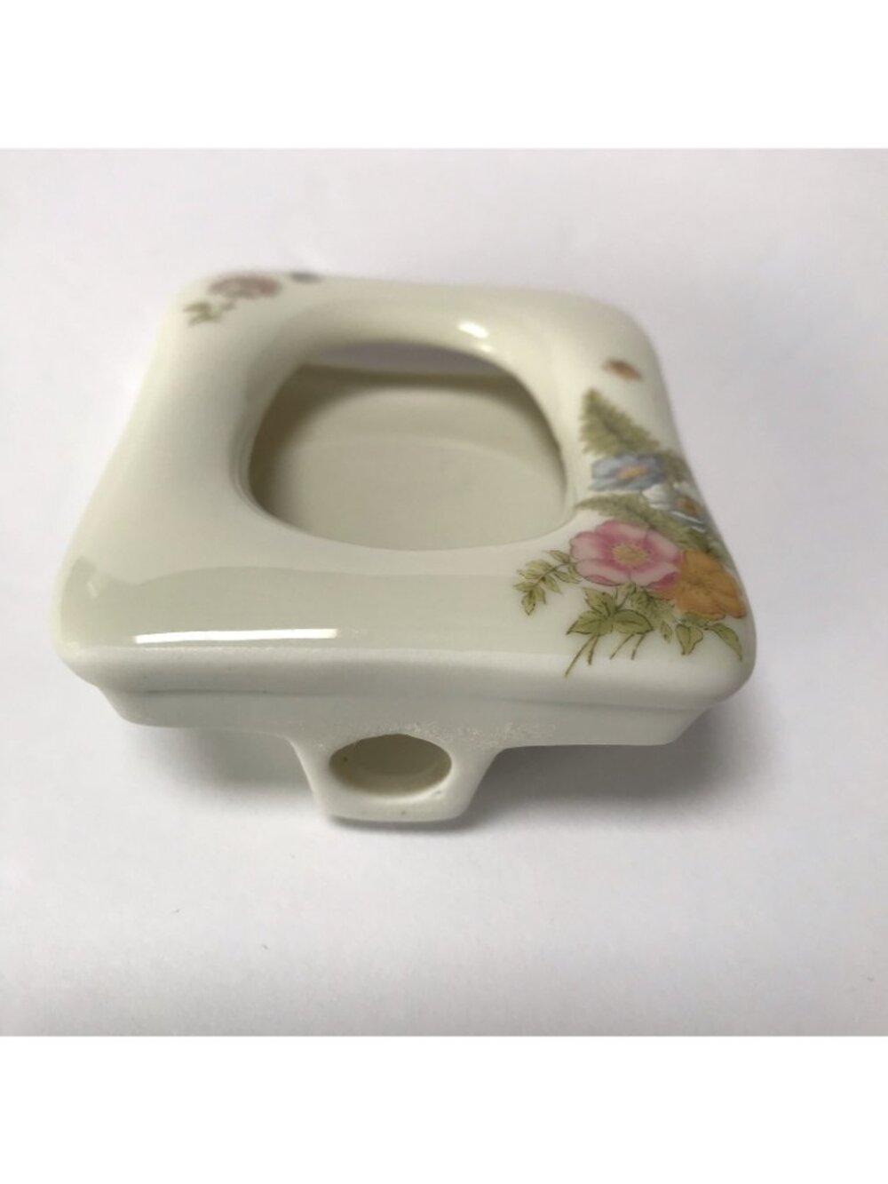Vintage Mini Picture Frame Floral Fairy Cottage Porcelain Ceramic White Tabletop - Picture 7 of 16